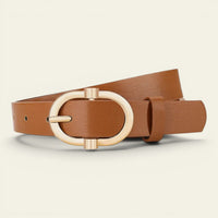 La Ceinture Pour Femme Pauline - Ceinture fine à boucle ovale dorée