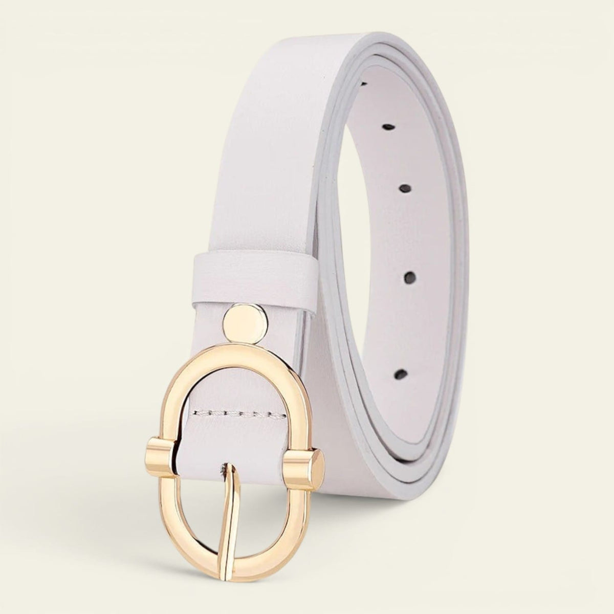 La Ceinture Pour Femme Pauline - Ceinture fine à boucle ovale dorée