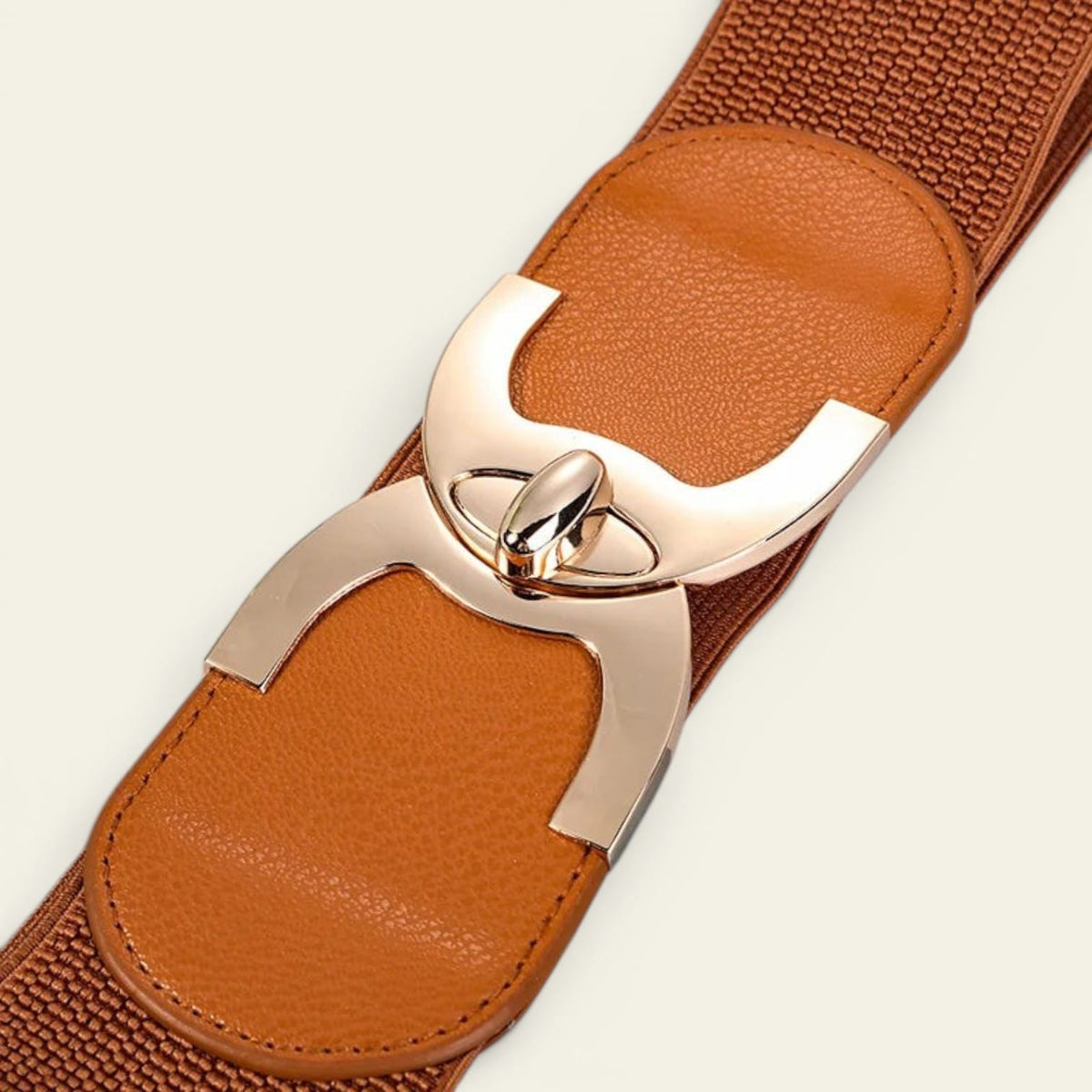 La Ceinture Pour Femme Philippine - Ceinture large élastique à boucle dorée