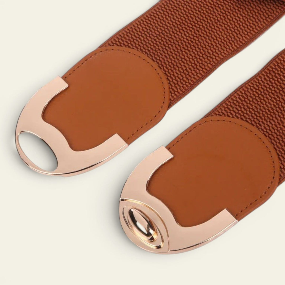 La Ceinture Pour Femme Philippine - Ceinture large élastique à boucle dorée