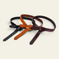 La Ceinture Pour Femme Rosalie - Ceinture en cuir à nouer, sans boucle