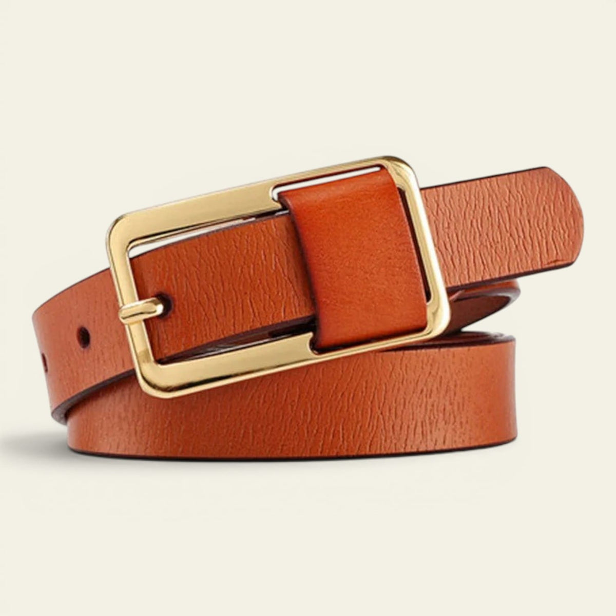 La Ceinture Pour Femme Rose - Ceinture fine en cuir à boucle rectangulaire