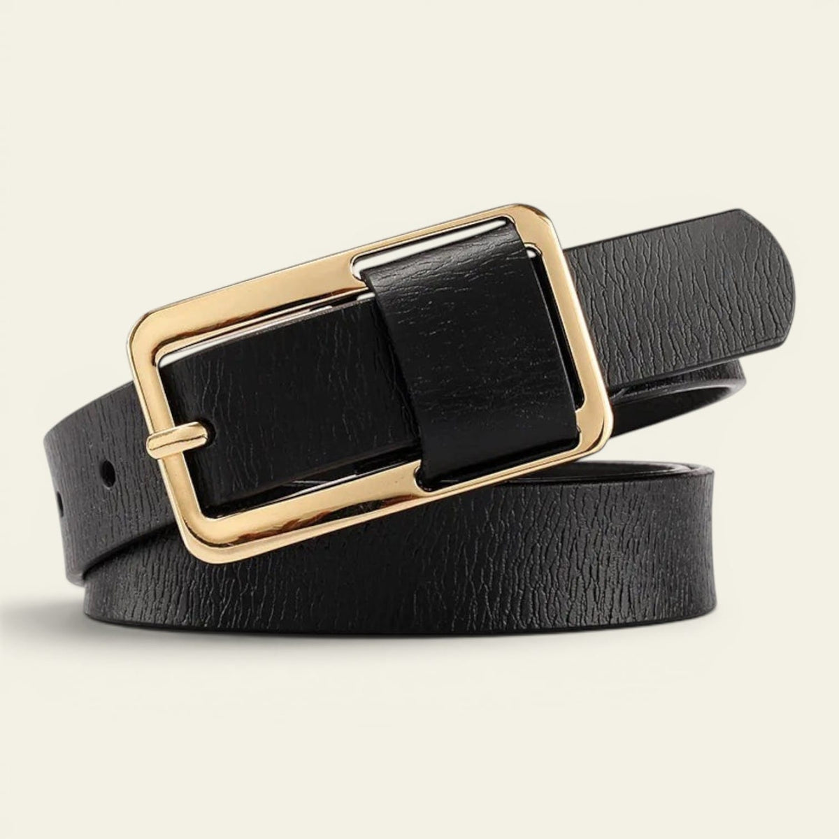 La Ceinture Pour Femme Rose - Ceinture fine en cuir à boucle rectangulaire