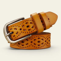 La Ceinture Pour Femme Séraphine - Ceinture en cuir ajourée à motif fleuri