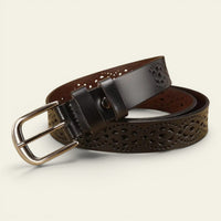 La Ceinture Pour Femme Séraphine - Ceinture en cuir ajourée à motif fleuri
