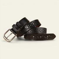 La Ceinture Pour Femme Séraphine - Ceinture en cuir ajourée à motif fleuri