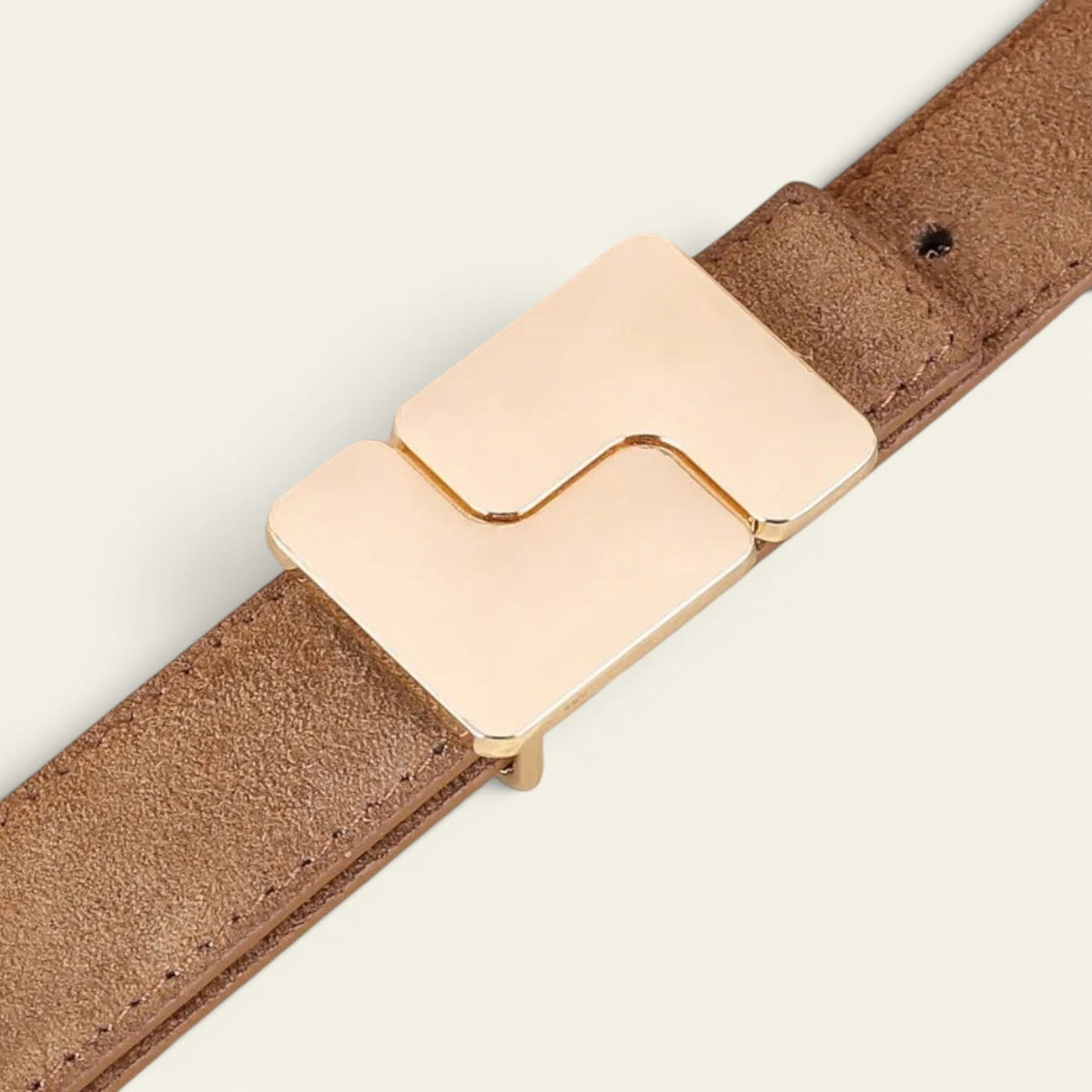 La Ceinture Pour Femme Sixtine - Ceinture fine en daim à boucle plaque
