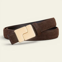 La Ceinture Pour Femme Sixtine - Ceinture fine en daim à boucle plaque