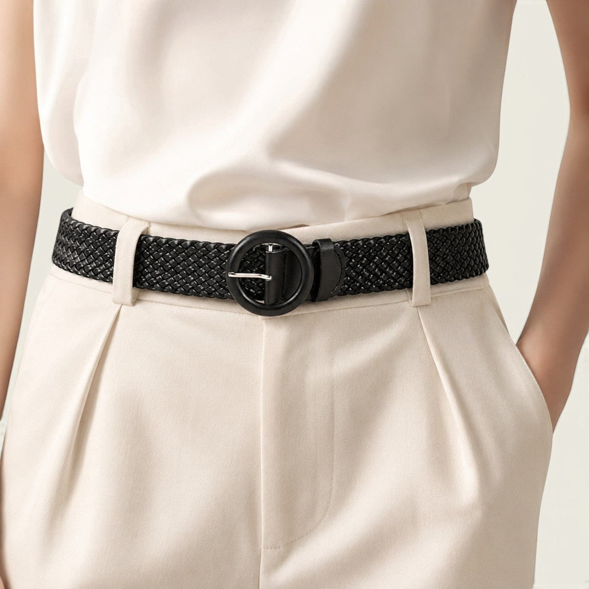 La Ceinture Pour Femme Suzon - Ceinture large en paille tressée