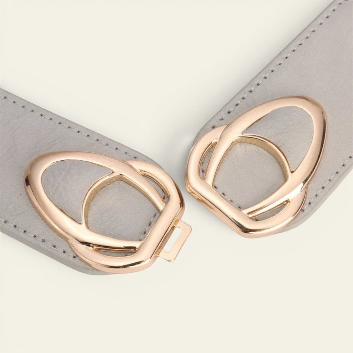 La Ceinture Pour Femme Valentine - Ceinture large élastique à double anneaux dorés