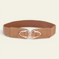 La Ceinture Pour Femme Valentine - Ceinture large élastique à double anneaux dorés