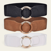 La Ceinture Pour Femme Violette - Ceinture oversize élastique à anneau doré enveloppé
