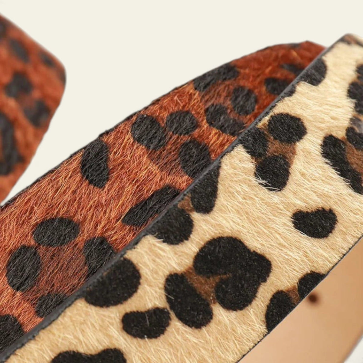 La Ceinture Pour Femme Zoé - Ceinture léopard en cuir façon poulain