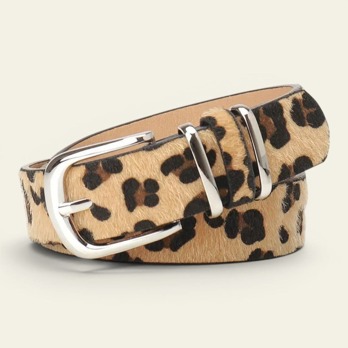 La Ceinture Pour Femme Zoé - Ceinture léopard en cuir façon poulain