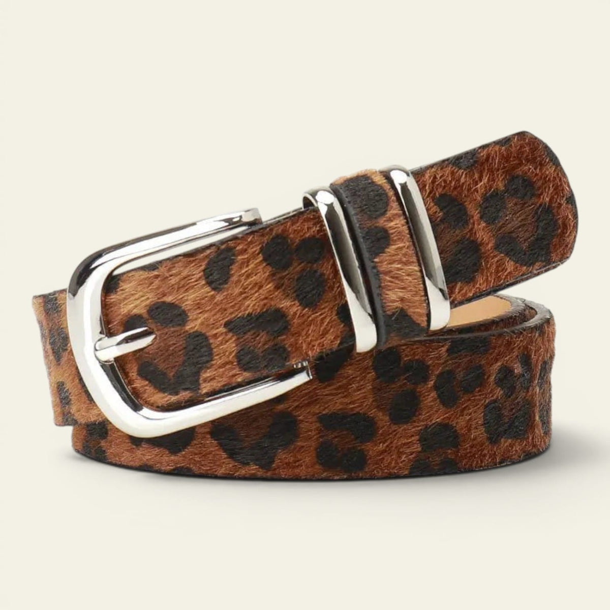 La Ceinture Pour Femme Zoé - Ceinture léopard en cuir façon poulain
